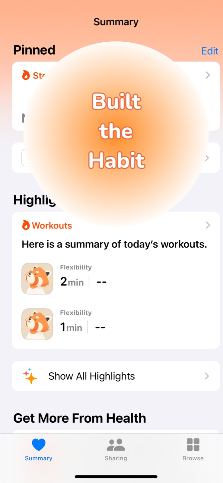 SooFlow — every stretch session synced automatically to Apple Health